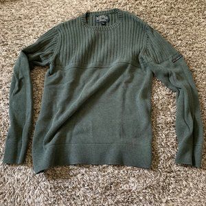 Army Green Nautica Jeans Crew Neck Sweater Small